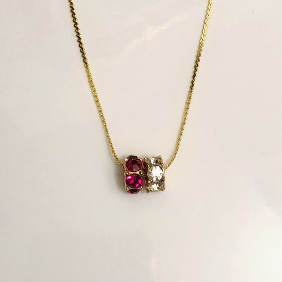 🔥4/$20 Vintage Rhinestone charm necklace - Picture 4 of 4